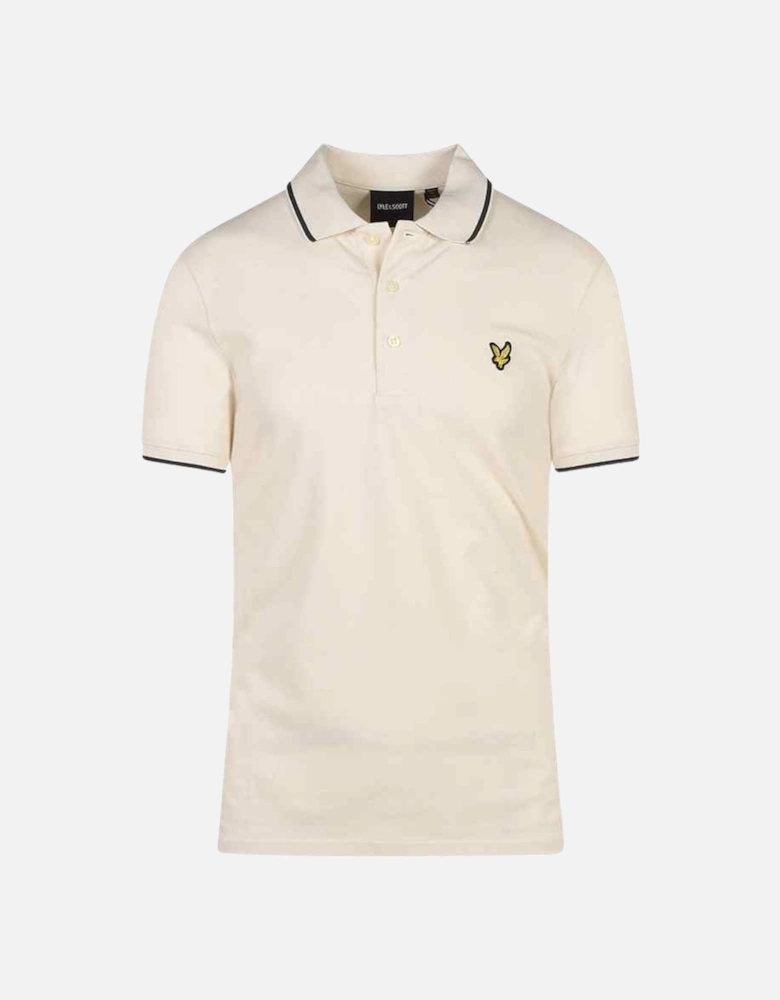 Lyle & Scott Tipped Collar Chalk Polo Shirt