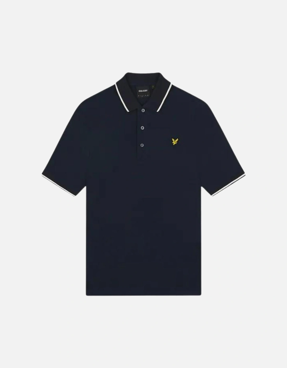 Lyle & Scott Tipped Collar Navy Blue Polo Shirt, 2 of 1