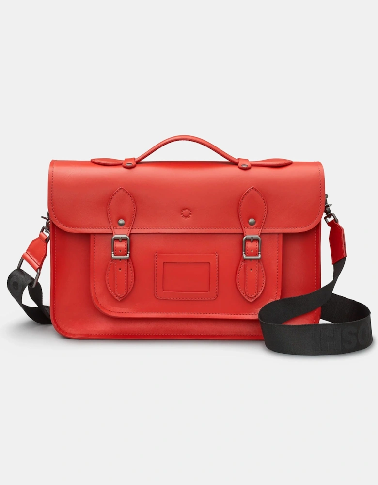 Belforte leather Satchel bag in red