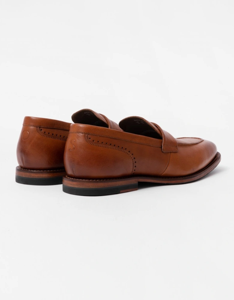 Buckland Mens Milled Leather Penny Loafers