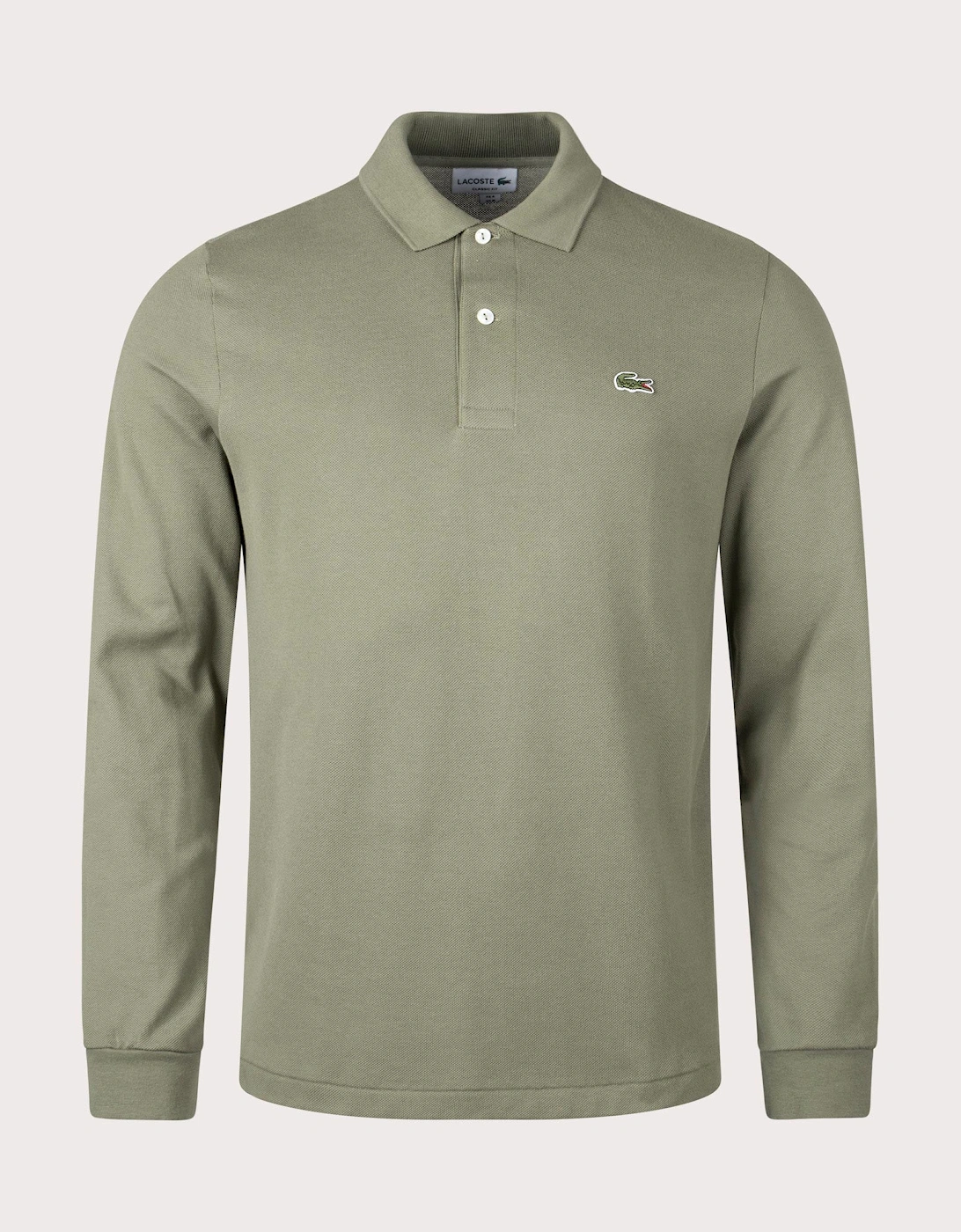 Long Sleeve Croc Logo Polo Shirt