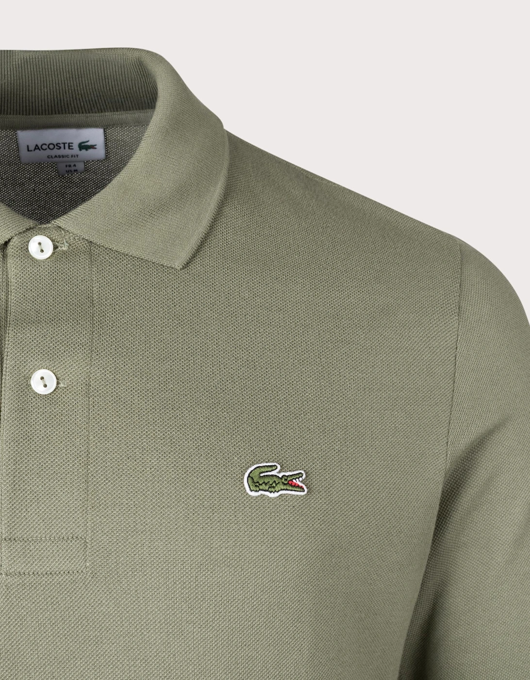 Long Sleeve Croc Logo Polo Shirt
