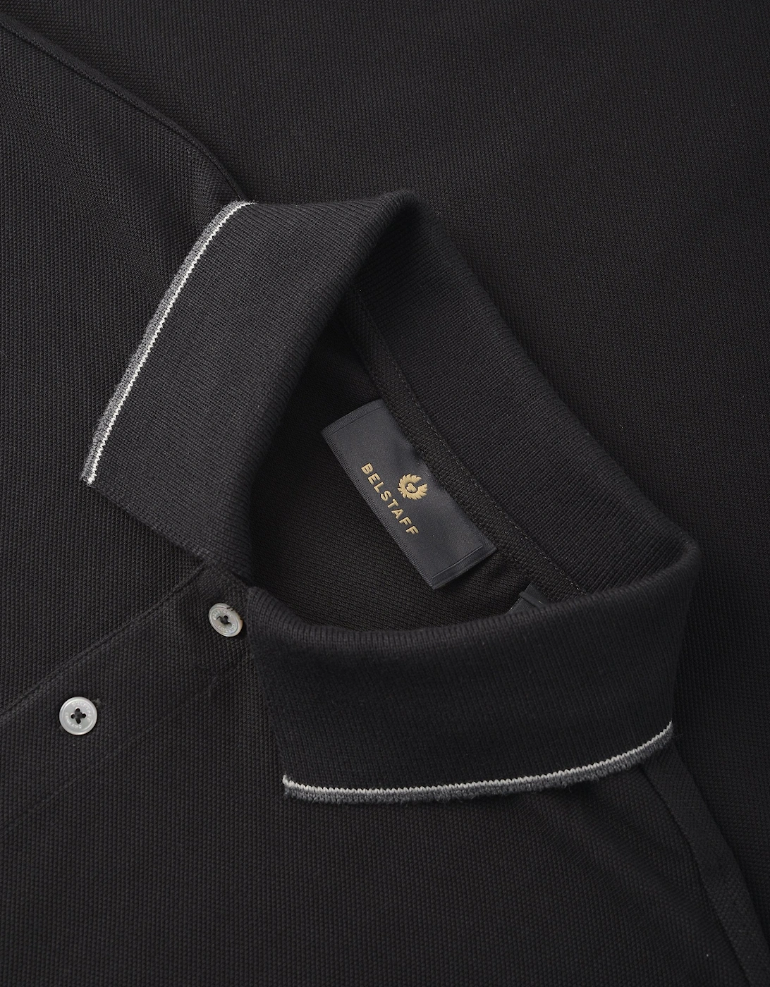 Double Tipped Polo Black