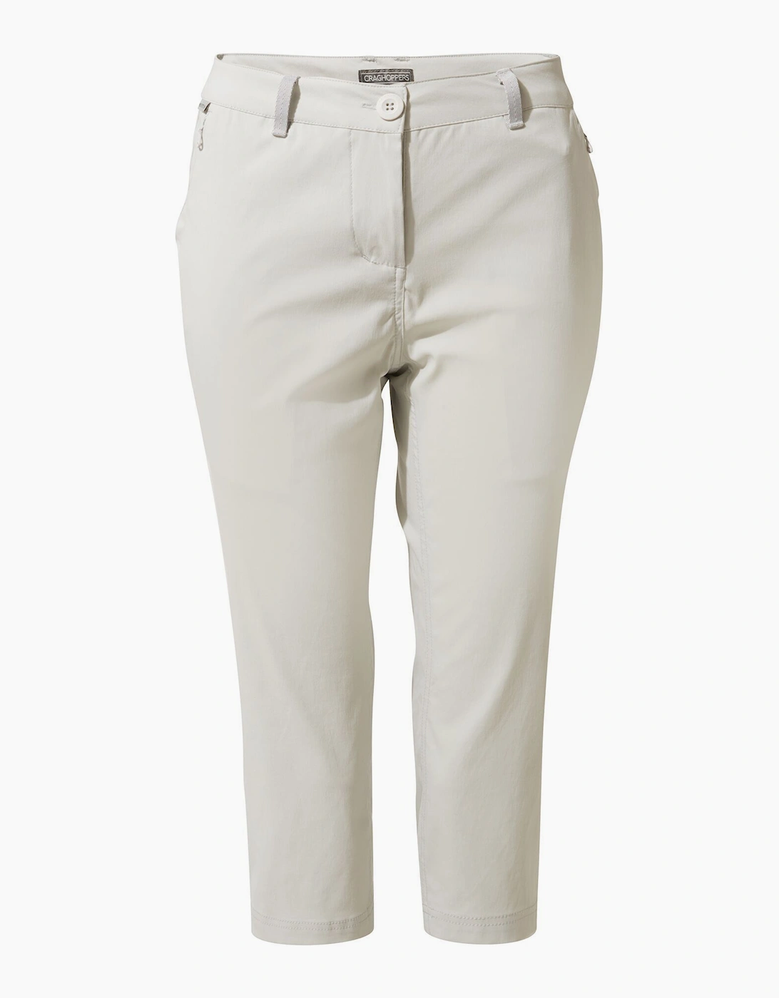 Craghoppers Women's Grey / Kiwi Pro Ii Cropped Trousers  Size 14 Uk