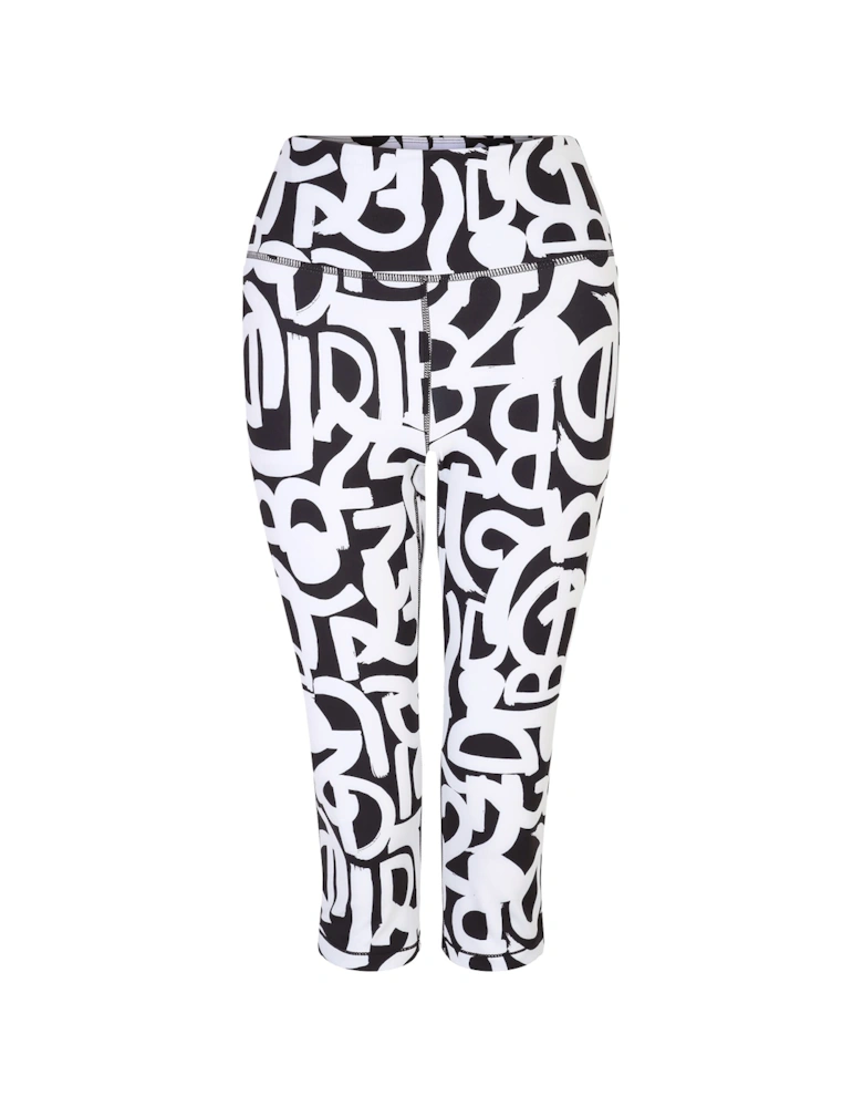 Womens/Ladies Influential Graffiti 3/4 Leggings