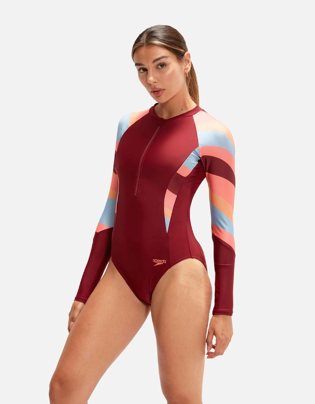 Womens/Ladies Long-Sleeved One Piece Swimsuit