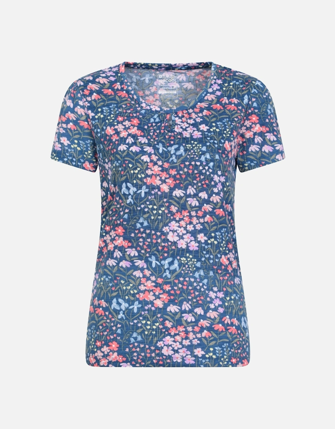 Womens/Ladies Devon Floral Keyhole T-Shirt, 5 of 4