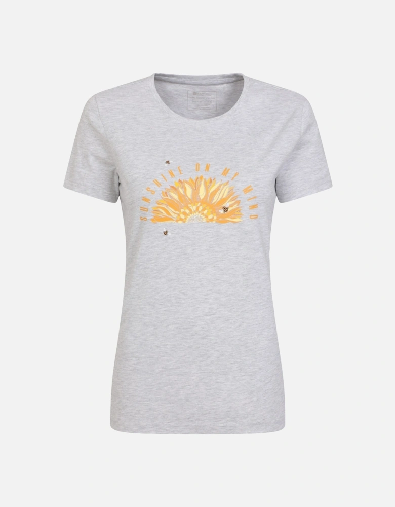 Womens/Ladies Sunshine Sunflower Organic T-Shirt