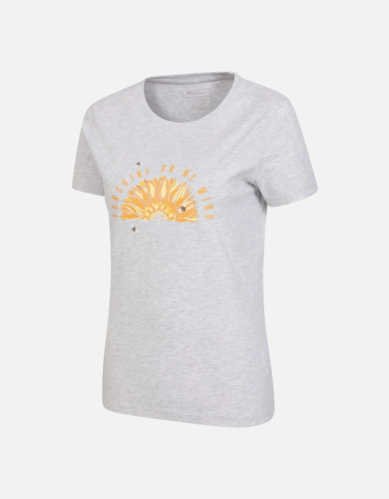 Womens/Ladies Sunshine Sunflower Organic T-Shirt