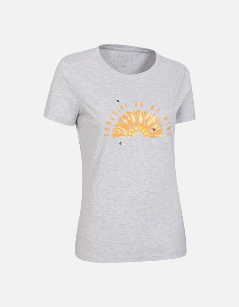 Womens/Ladies Sunshine Sunflower Organic T-Shirt