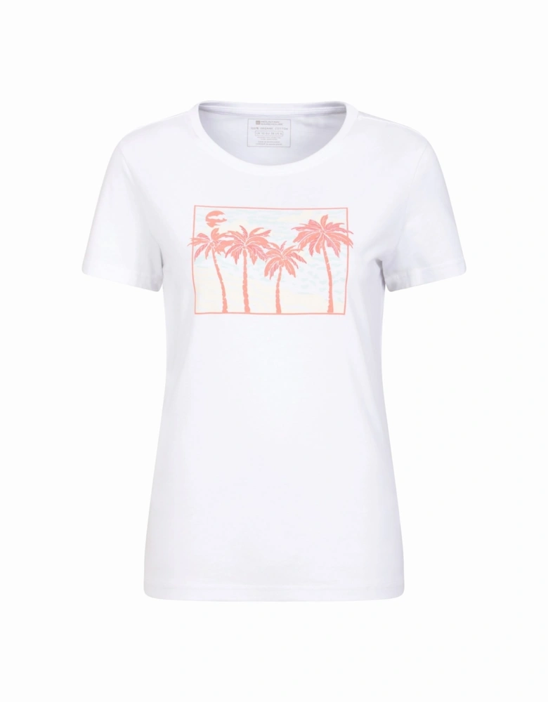 Womens/Ladies Postcard Palm Organic T-Shirt