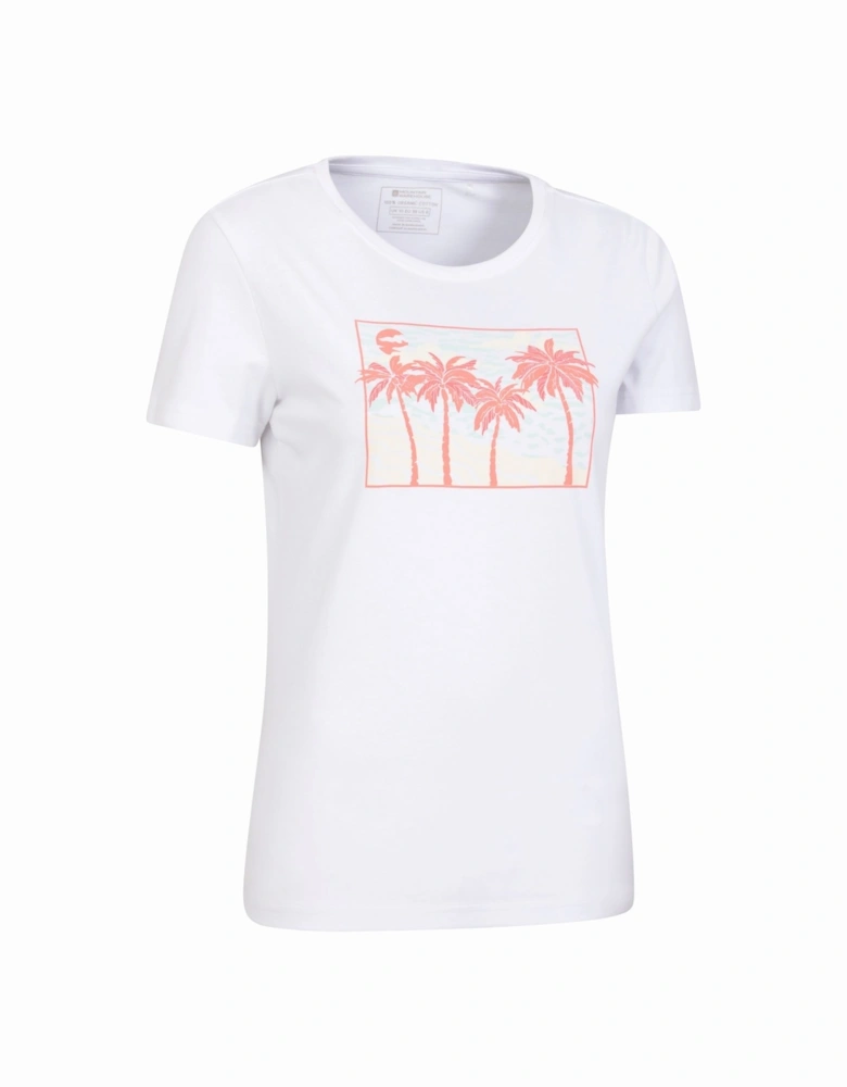 Womens/Ladies Postcard Palm Organic T-Shirt