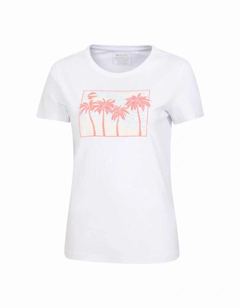 Womens/Ladies Postcard Palm Organic T-Shirt