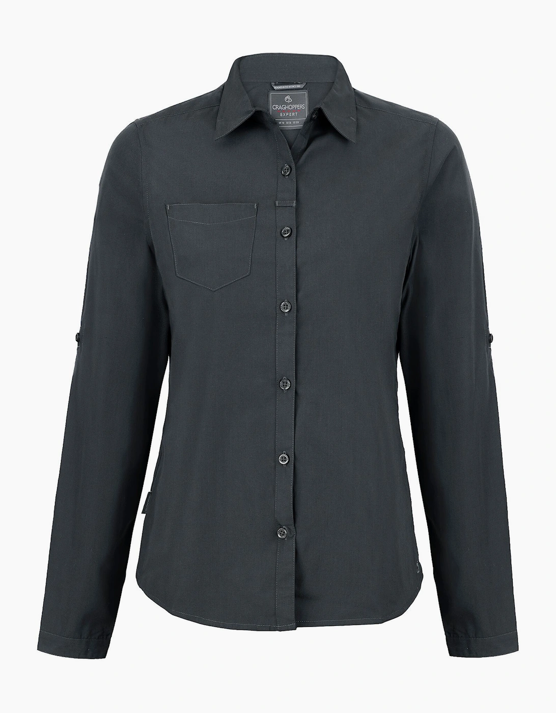 Women's Craghoppers Womens/Ladies Expert Kiwi Long-Sleeved Shirt - Grey - Size: 12