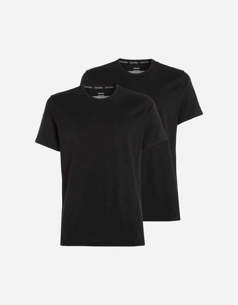 2-Pack Modern Cotton Lounge T-Shirts, Black