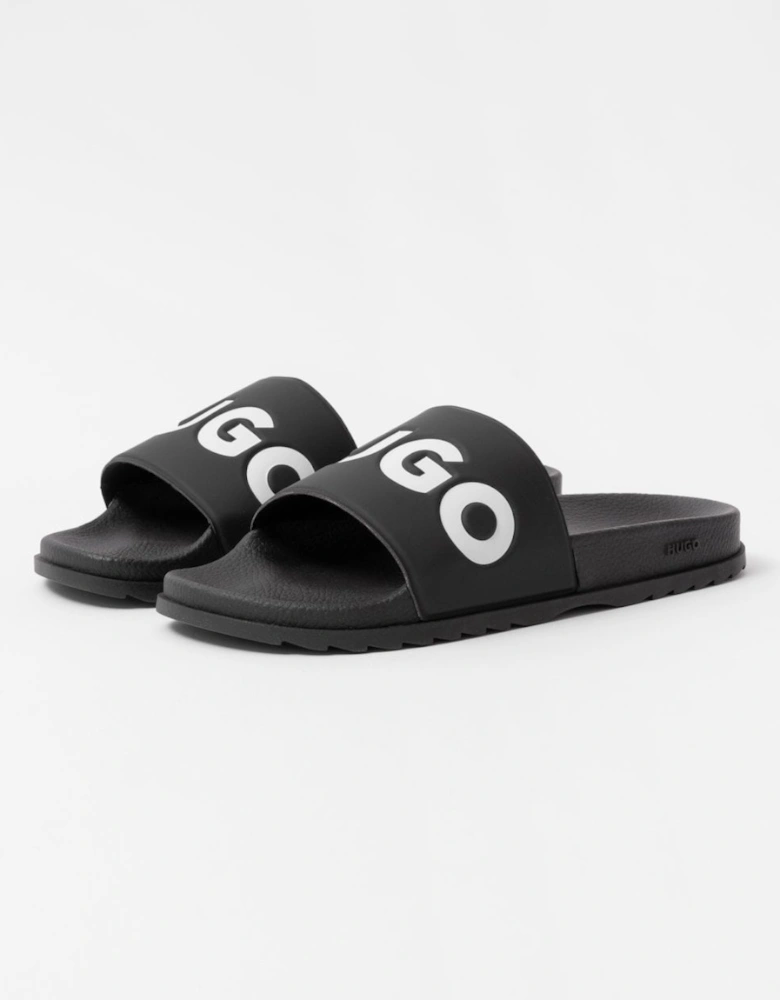 HUGO Match Mens Slides With Logo Strap NOS