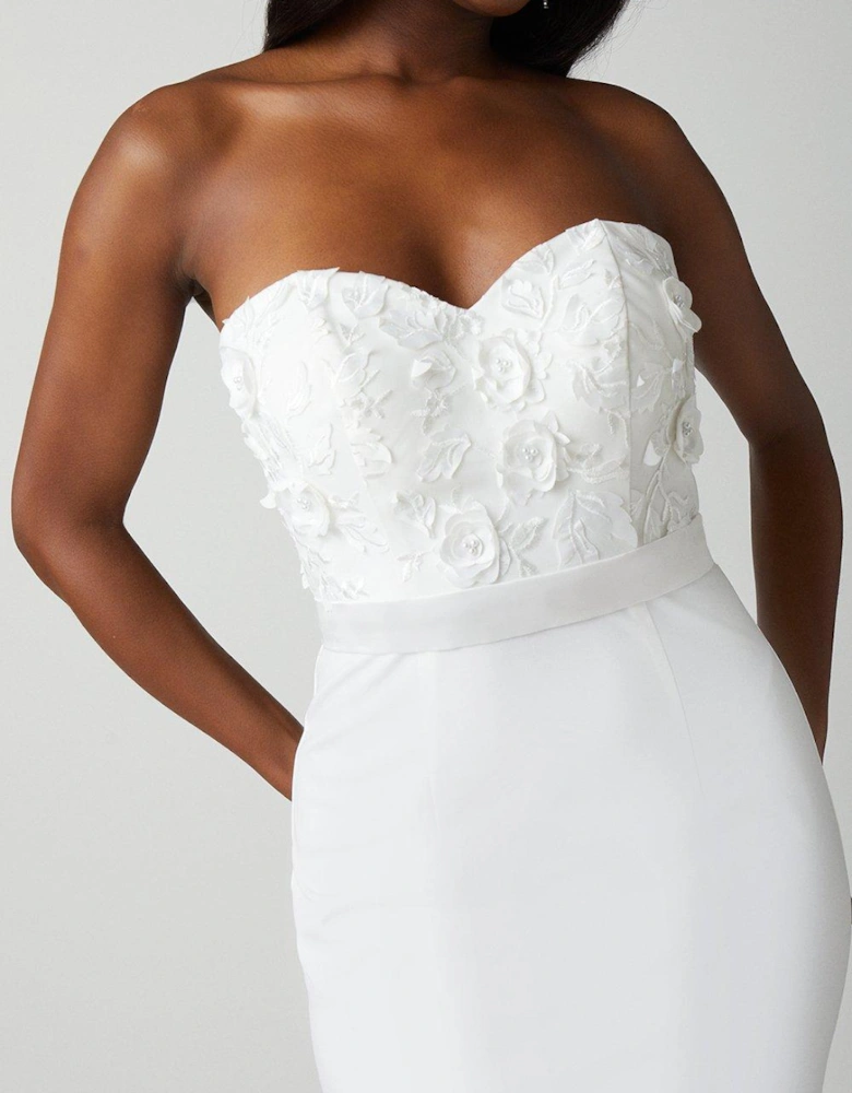 Sweetheart Neck Embellished Fishtail Bridal Dress