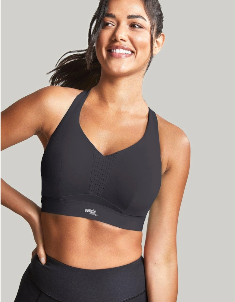 'endurance' Wired Non Padded Sport Bra - Black