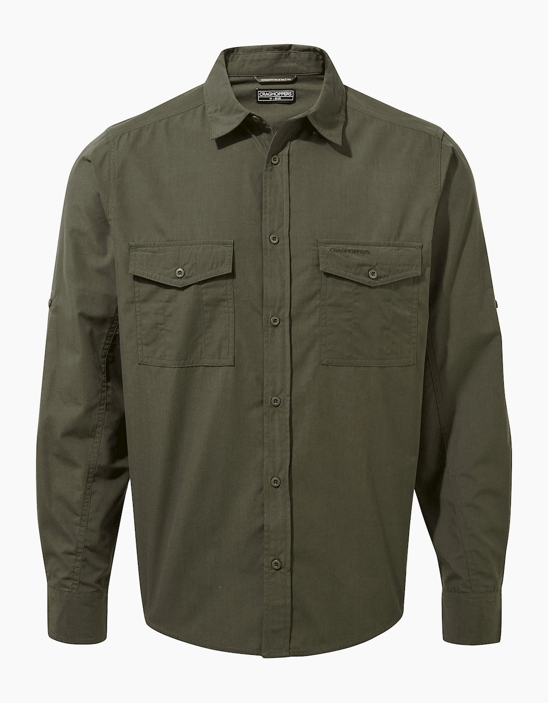 Craghoppers Men's Green Kiwi Long-Sleeved Shirt 48/Regular 4XL