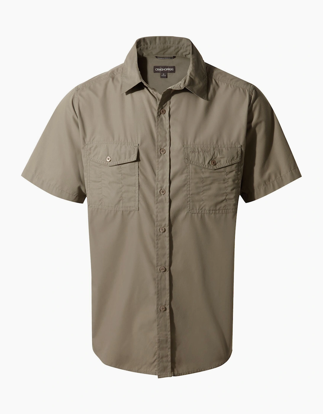 Craghoppers Men's Grey Kiwi Short-Sleeved Shirt - Size: 40/Regular