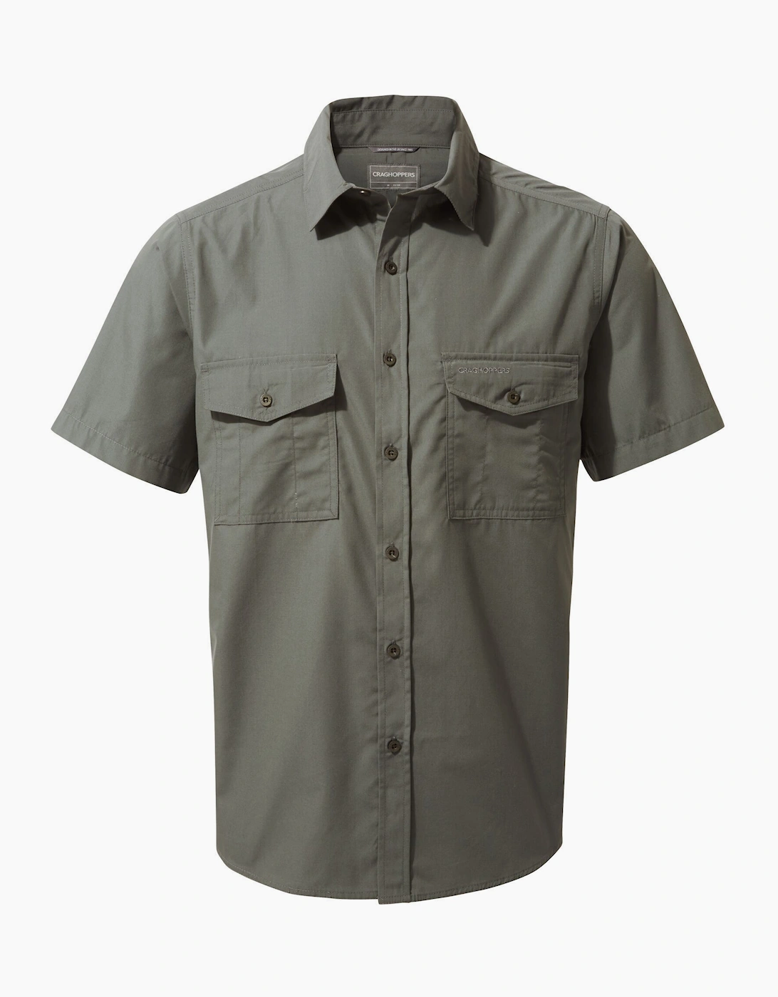 Craghoppers Men's Grey Kiwi Short-Sleeved Shirt - Size: 38/Regular