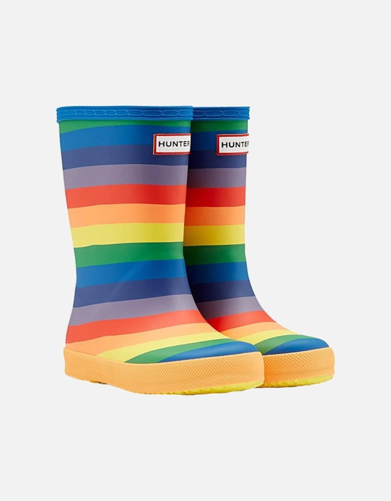 Childrens/Kids Original First Classic Rainbow Wellington Boots