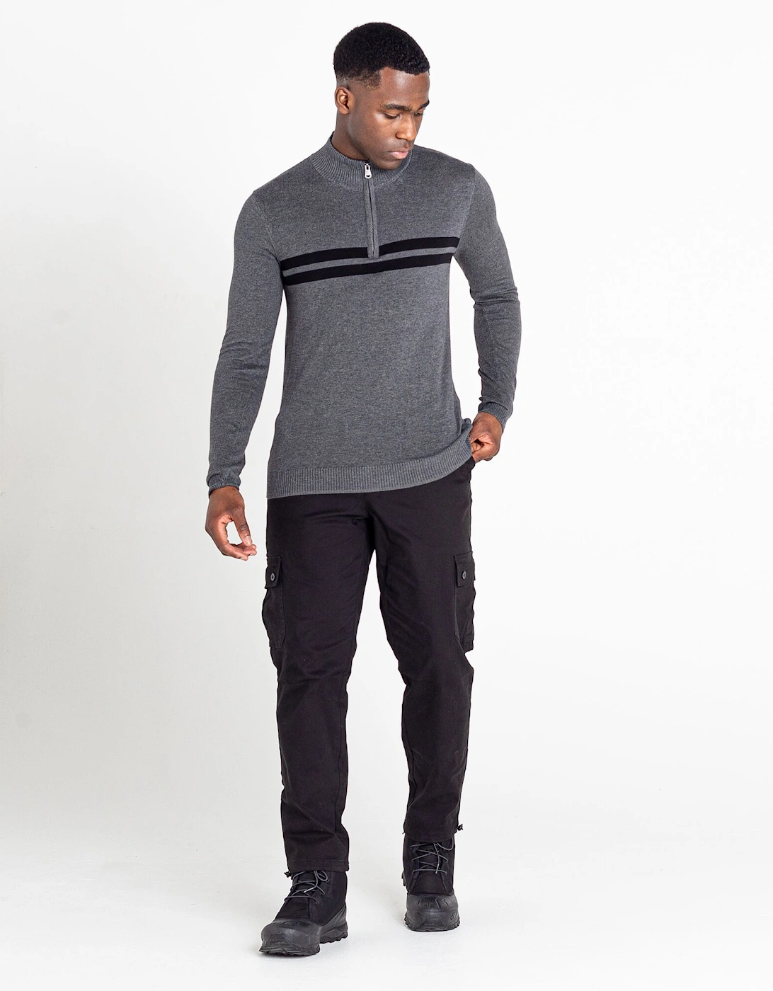 Mens Unite Us Knitted Half Zip Sweatshirt