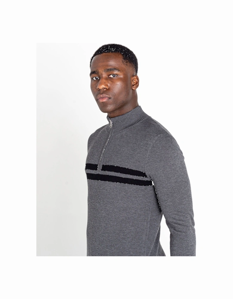 Mens Unite Us Knitted Half Zip Sweatshirt