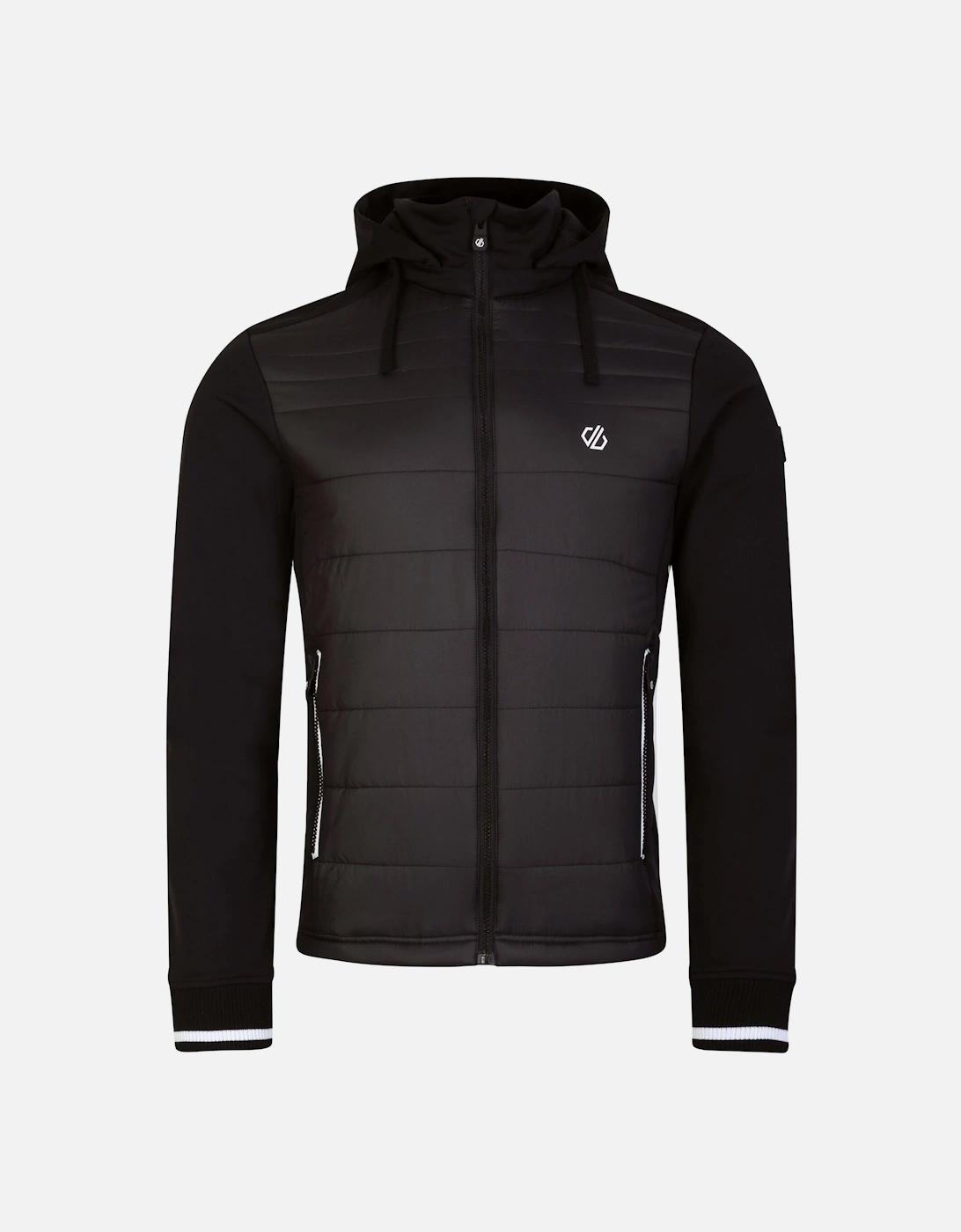 Mens Hooded Padded Full Zip Hybrid Jacket, 6 of 5