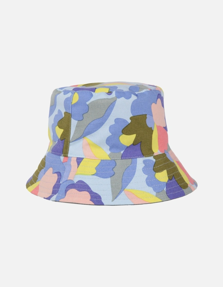 Womens/Ladies Abstract Floral Reversible Bucket Hat