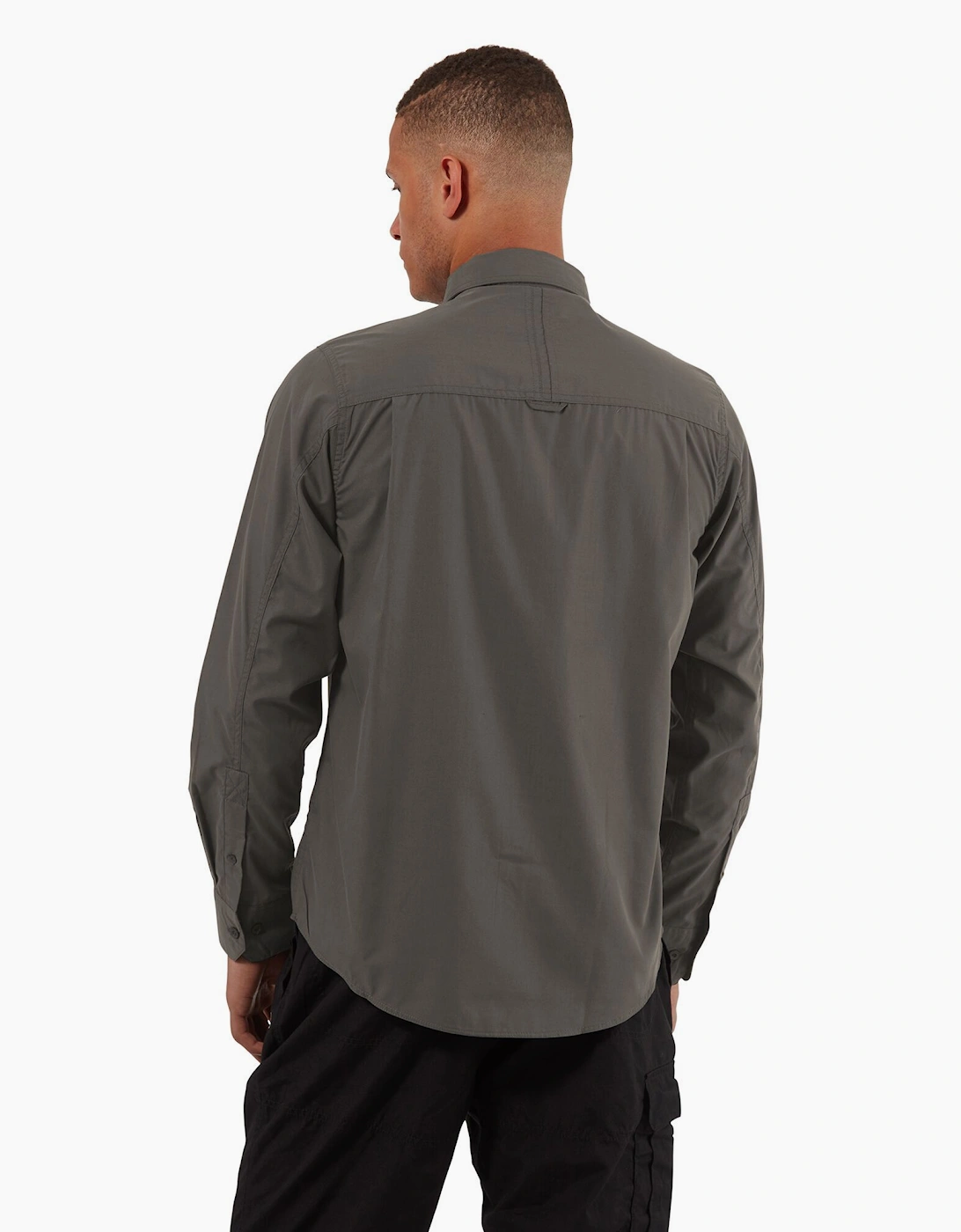 Craghoppers Men's Grey Expert Kiwi Long-Sleeved Shirt - Size Regular/36