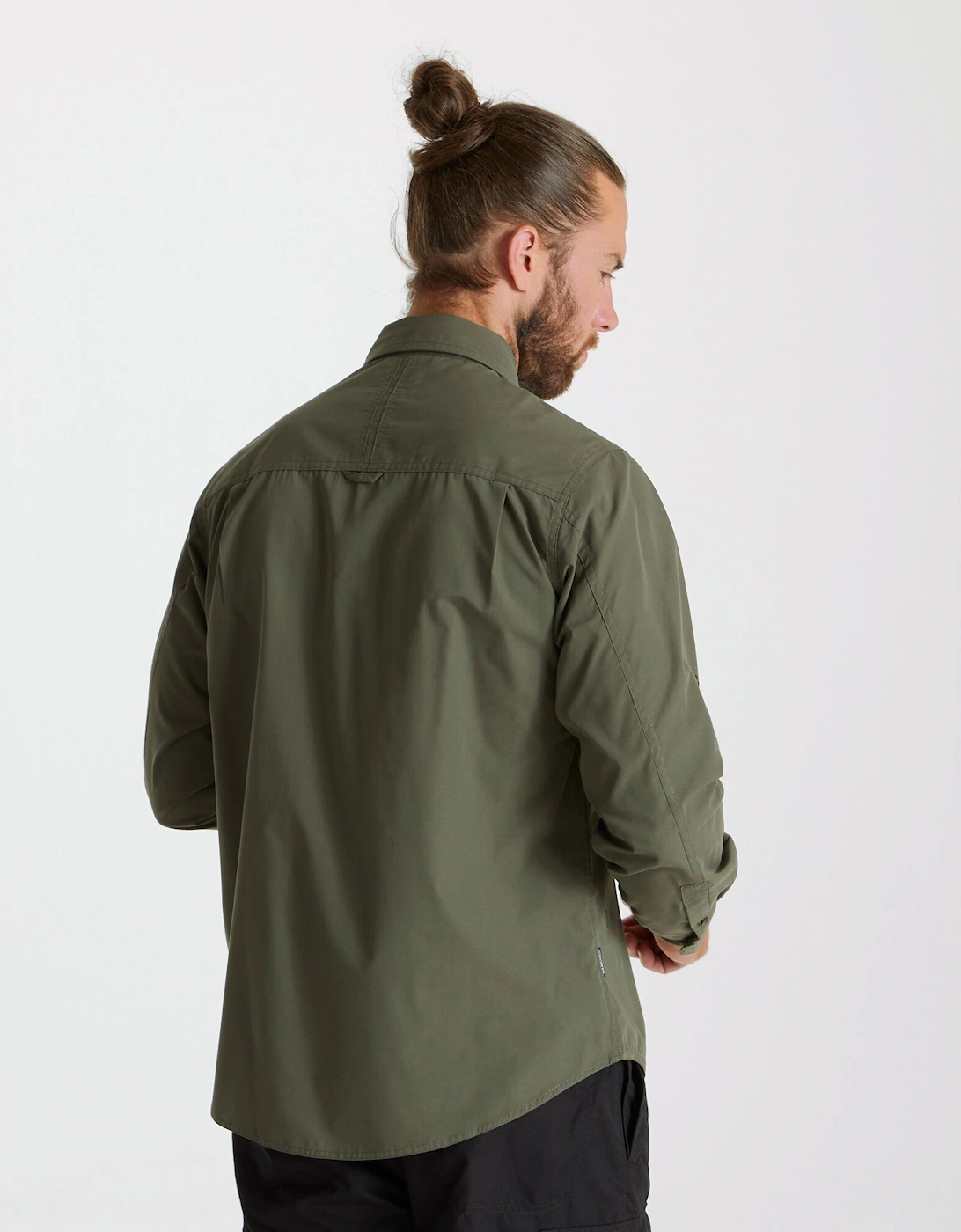 Craghoppers Men's Green Expert Kiwi Long-Sleeved Shirt - Size 38/Regular