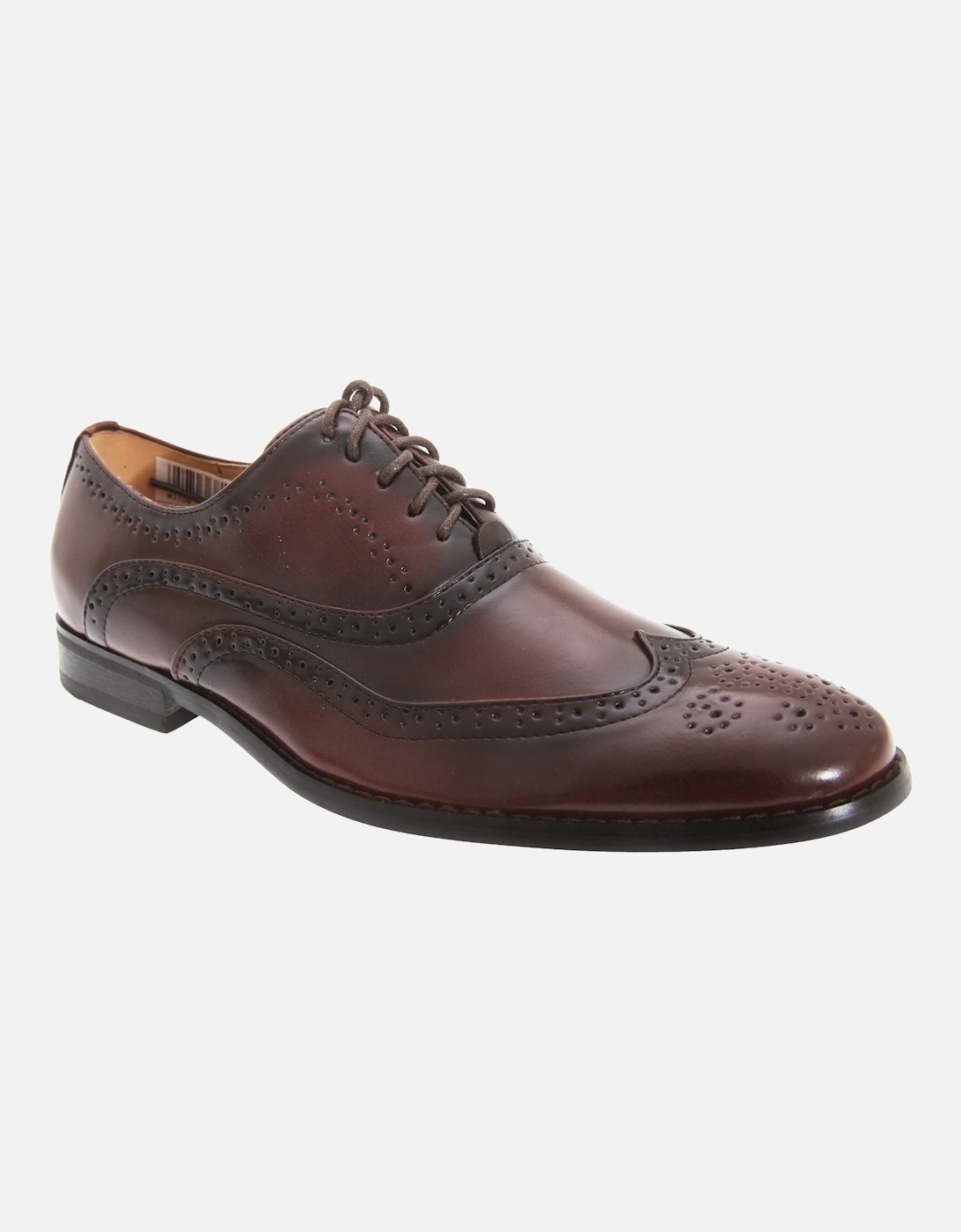 Mens Leather Lace-Up Oxford Brogue Shoes