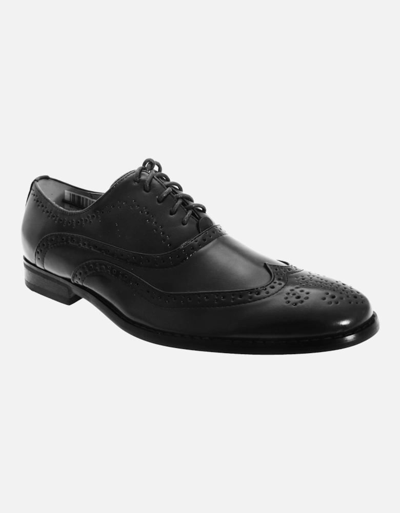 Mens Leather Lace-Up Oxford Brogue Shoes