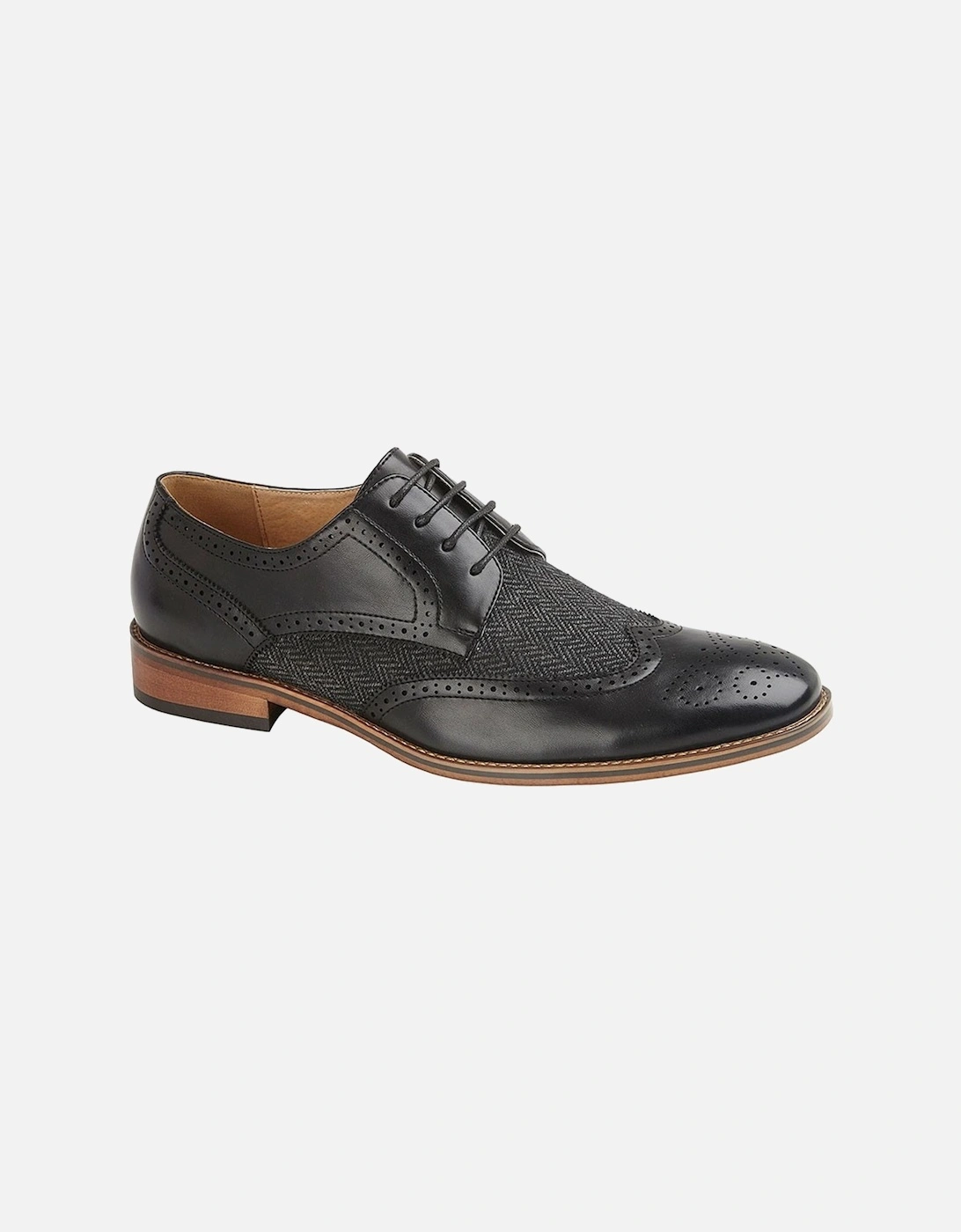 Mens 4 Eye Leather Lined Brogue Gibson Shoe, 5 of 4