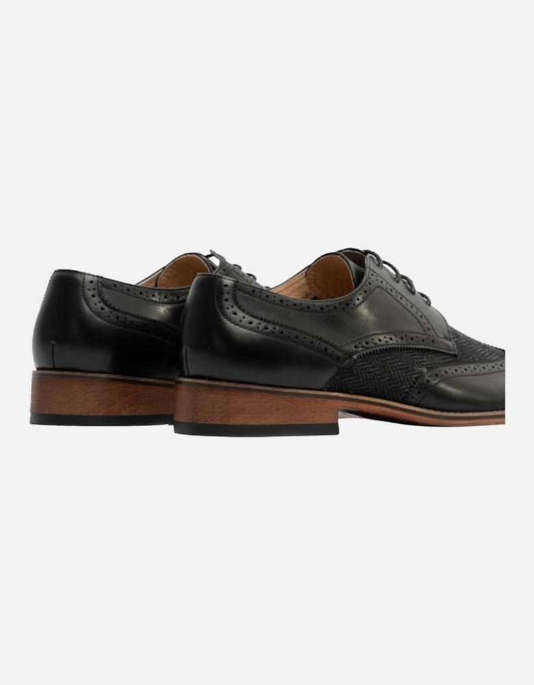 Mens 4 Eye Leather Lined Brogue Gibson Shoe