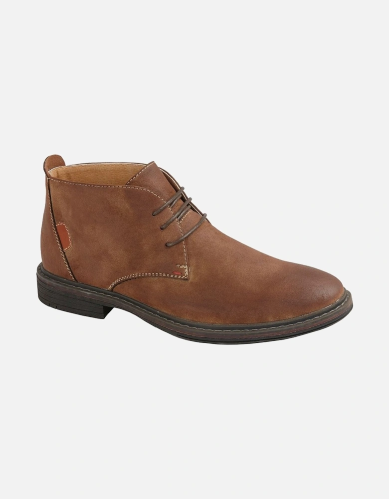 Mens 3 Eye Synthetic Nubuck Desert Boots