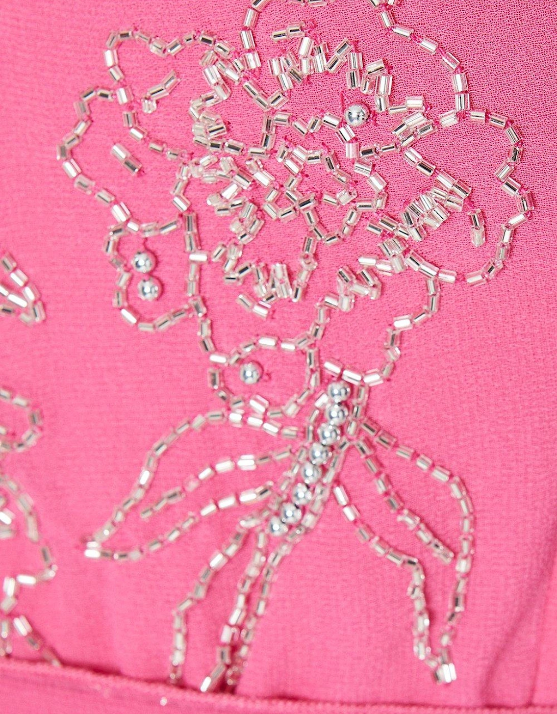 Floral Hand Embellished Maxi Dress