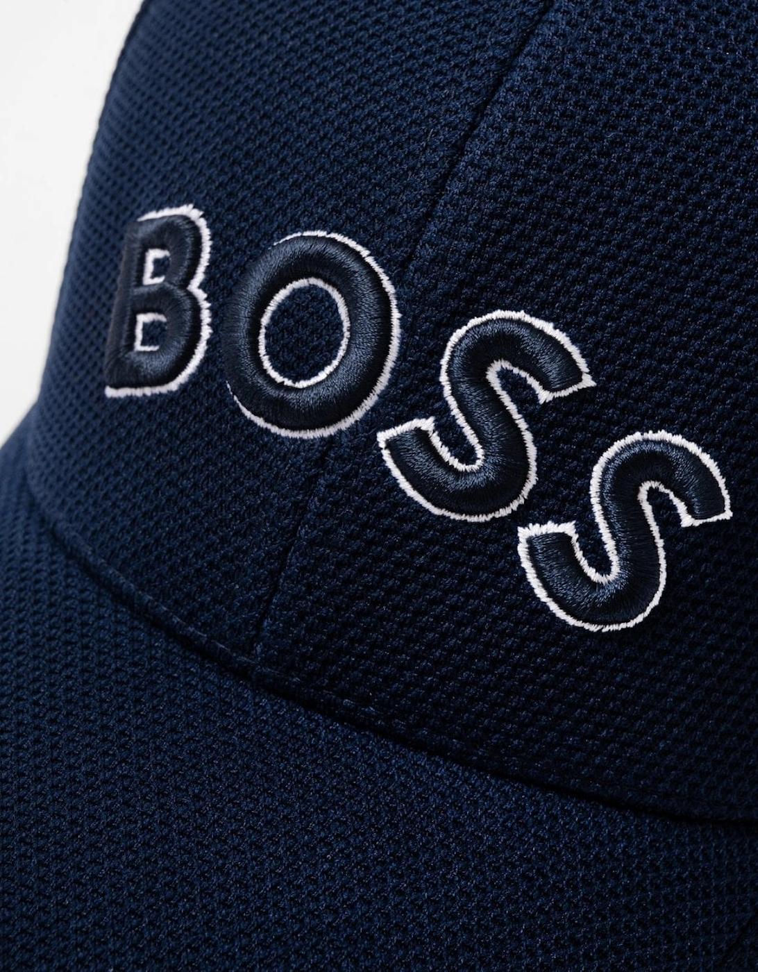 BOSS Green Cap-US Mens Logo-Embroidered Cap in Woven Piqué NOS