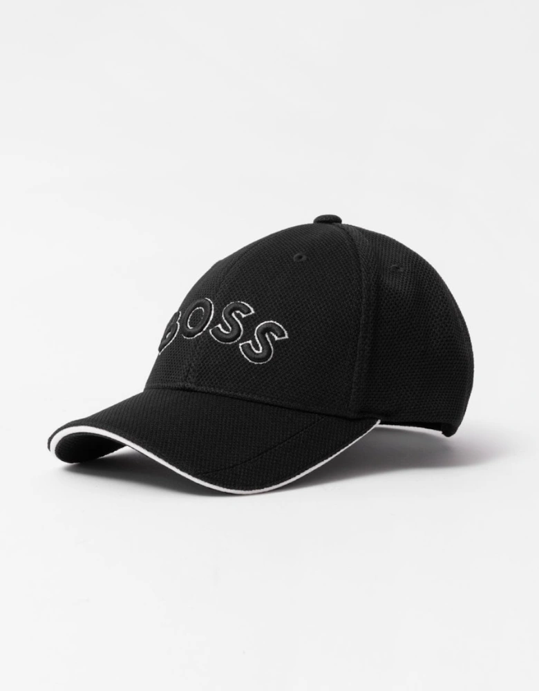 BOSS Green Cap-US Mens Logo-Embroidered Cap in Woven Piqué NOS