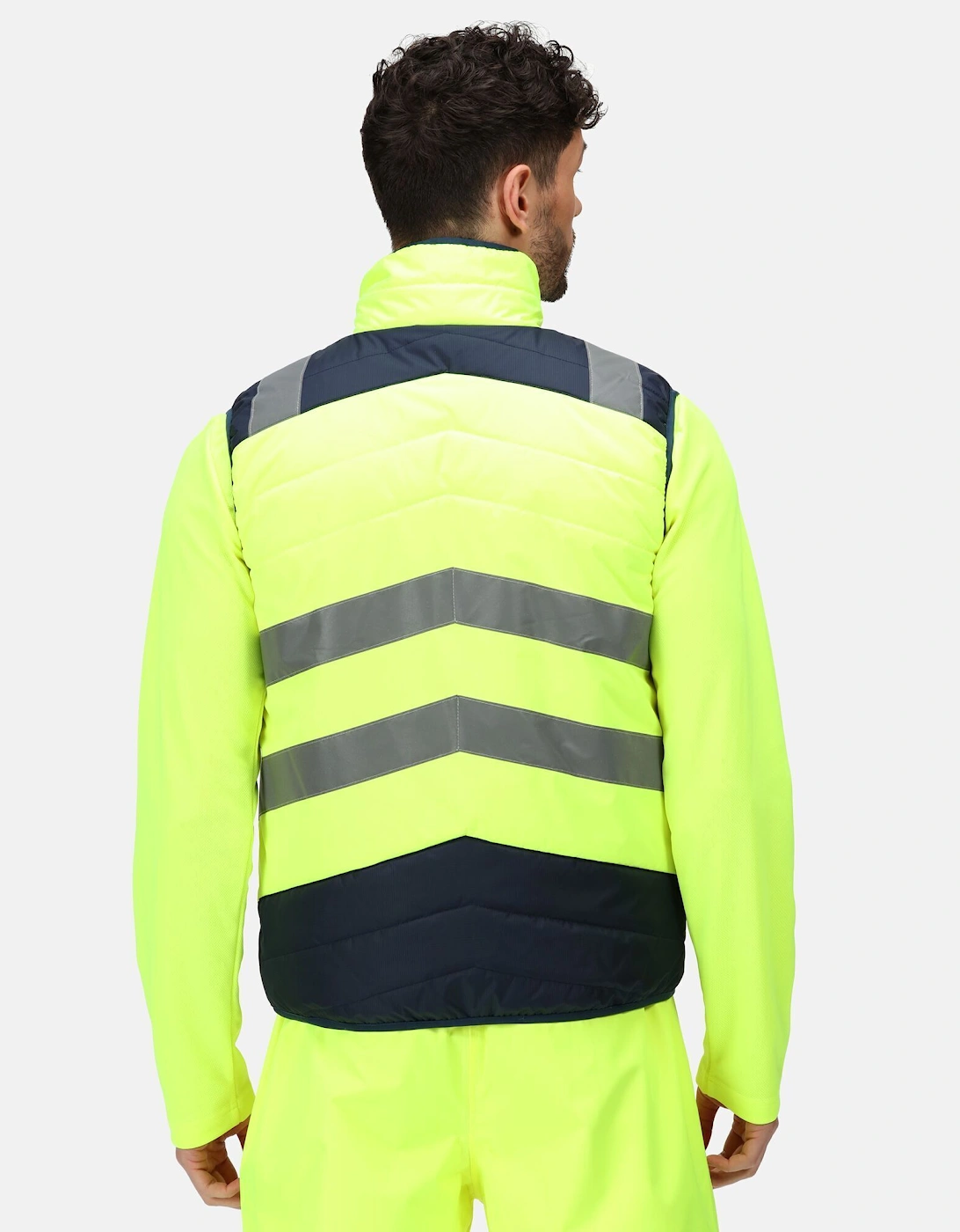 Mens Baffled High-Vis Body Warmer