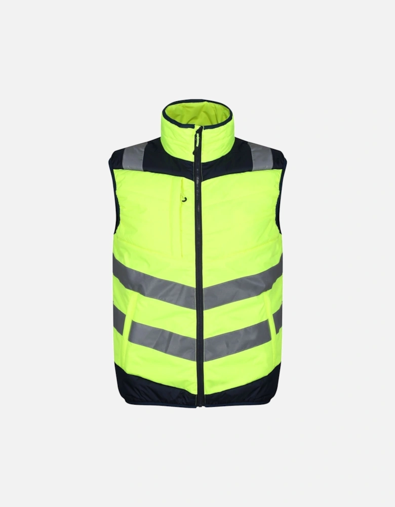 Mens Baffled High-Vis Body Warmer