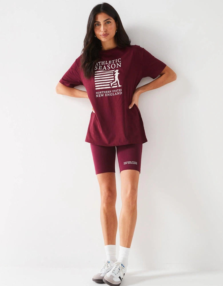 Athleisure Co-ord Cycling Short - Purple