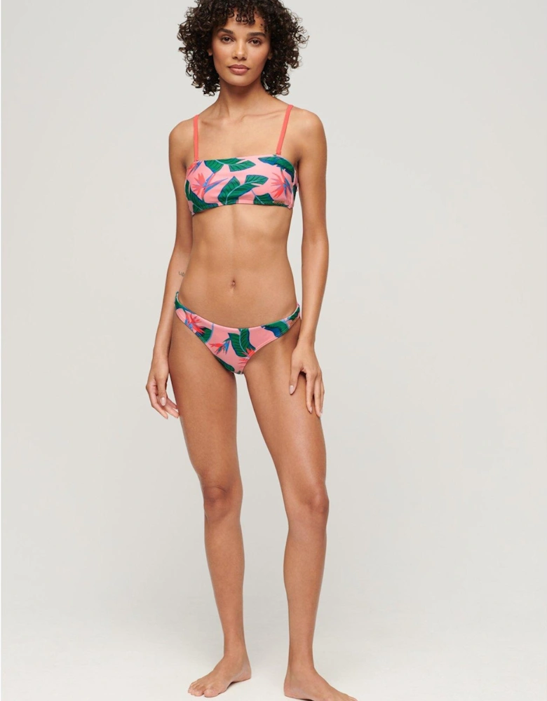 Tropical Bandeau Bikini Top - Pink