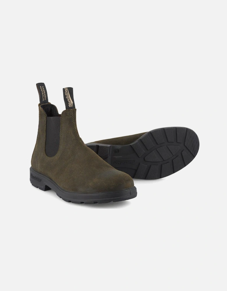 Unisex 1615 Rub Suede Chelsea Boot Dark Olive