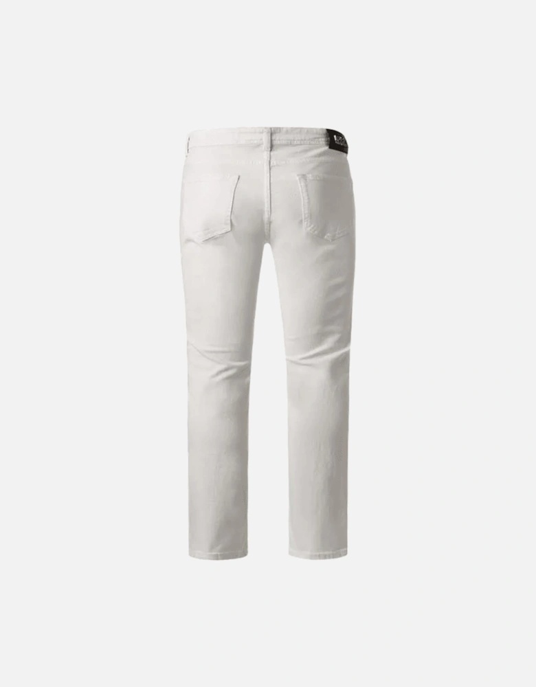 Cotton Regular Fit White Jeans