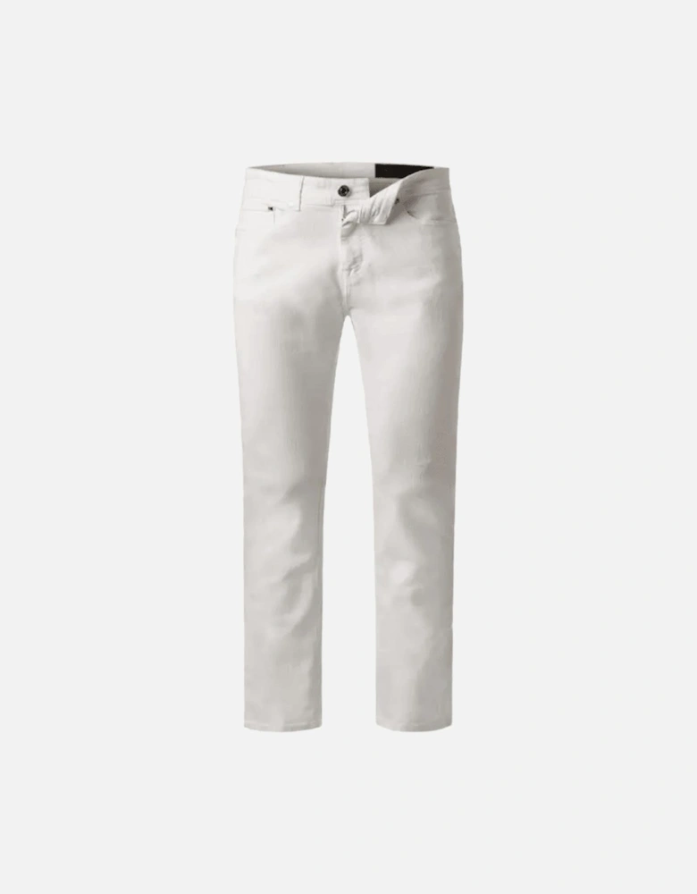 Cotton Regular Fit White Jeans