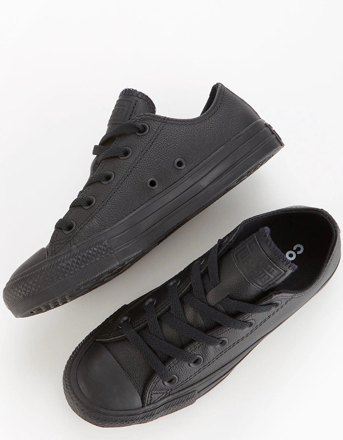 Leather Ox Trainers - Black