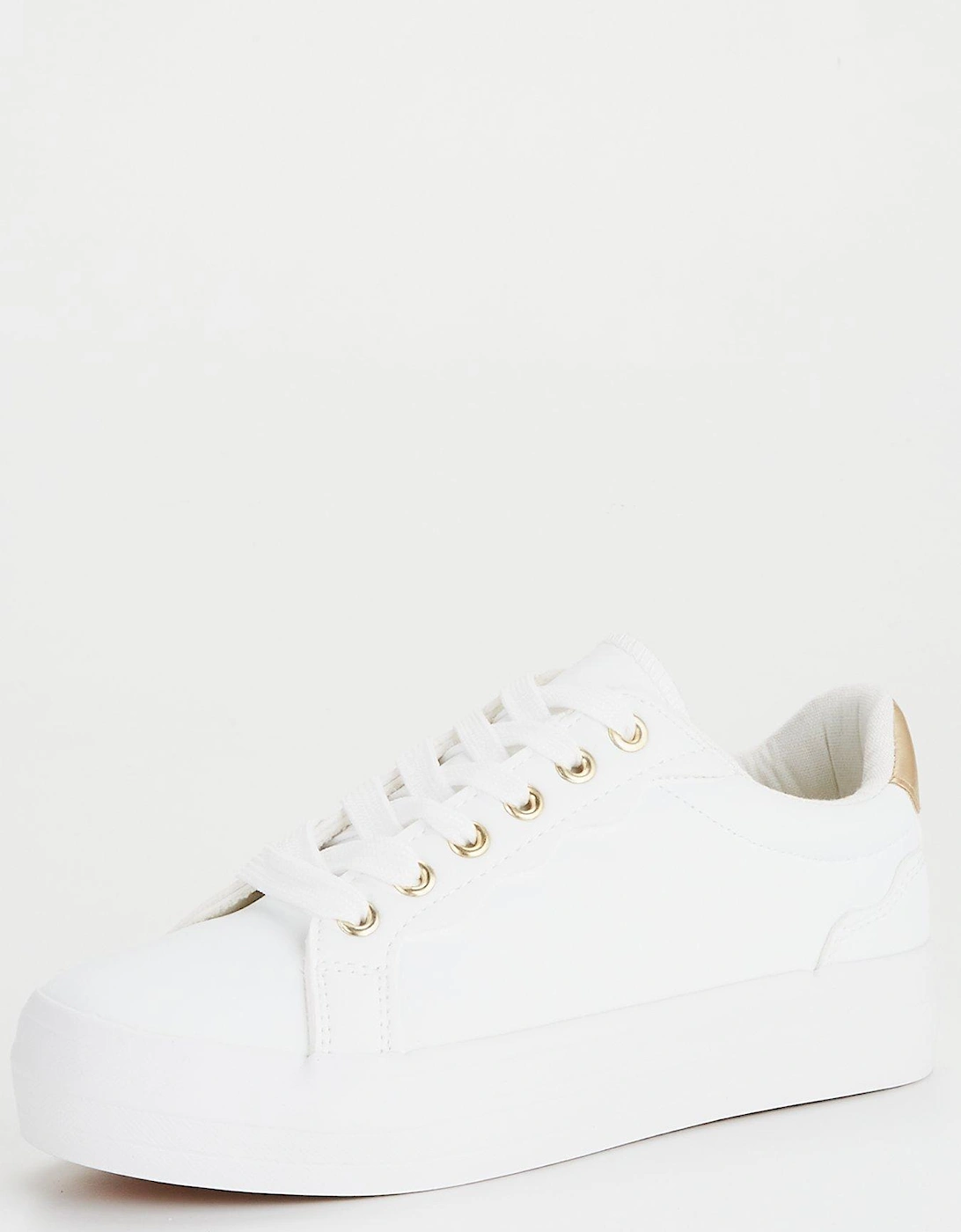 Extra Wide Fit Platform Trainer - White