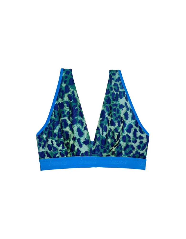 Mesh Fuller Cup Bra - Green Leopard